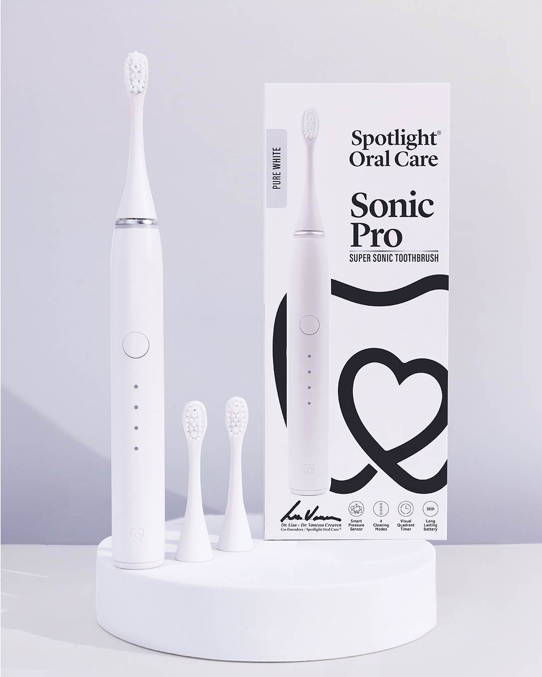 Sonic Pro Electric Toothbrush - Pure White